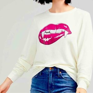 JUST IN TIME FOR SPOOKY SZN! NWT Wildfox “Love Bites” Baggy Beach Jumper